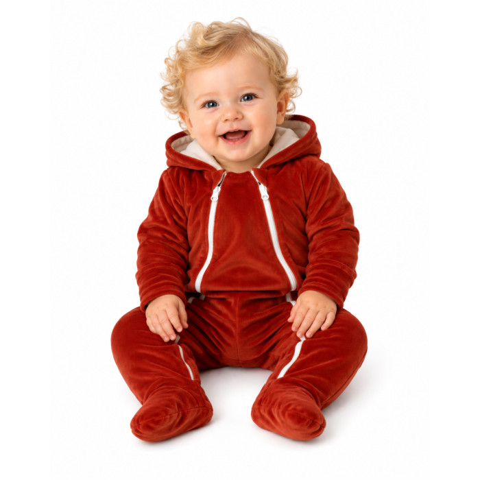 Mamatti Dojčenský overal VELVET, Baby Fox - hnědý, veľ. 62