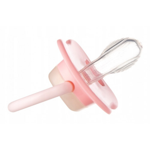 Symetrický silikónový cumlík Canpol Babies, svietiaci, 18 m+, Exotic - Panda, ružový