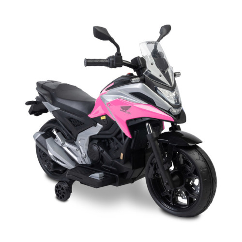 Elektrická motorka Honda NC750X pre deti – LED, USB, 3-8 rokov, ružová, čierna