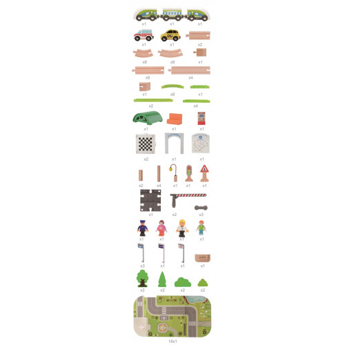 2Kids Toys Vláčikodráha Dedina 110 dielov
