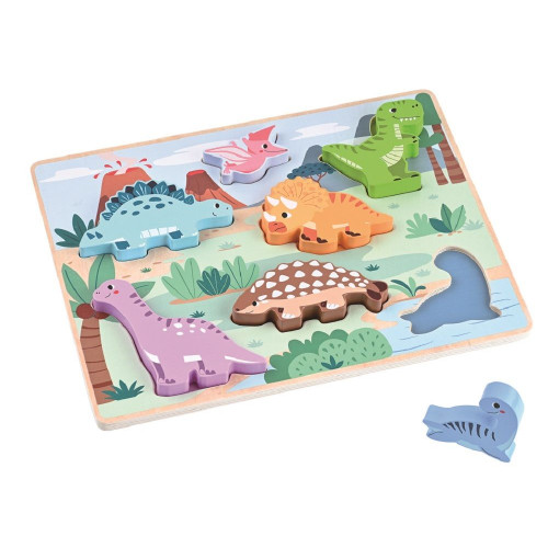 Drevené 3D puzzle - dinosaury