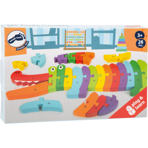 small foot Vkládací puzzle krokodýl ABC
