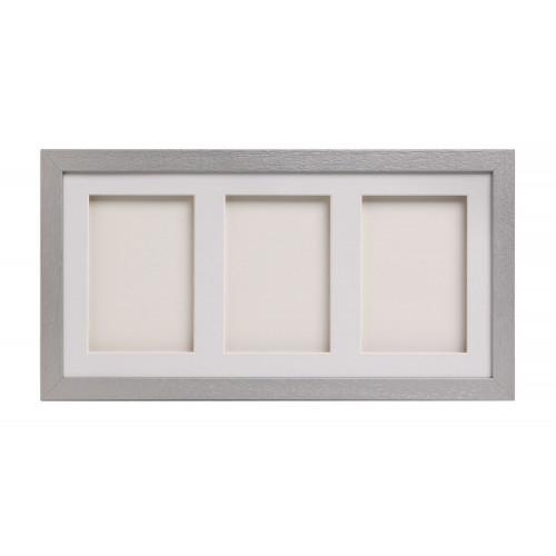 Trojrámik, Baby odtlačok v rámčeku - darčeková sada pre bábätko - strieborná