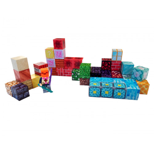Magnetická stavebnica Minecraft Special blocks 51ks