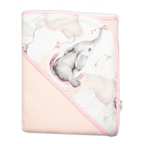 6-dielna výhod. sada s darčekom pre bábätko Baby Nellys, 120x90 Slon a dúha, ružová/biela