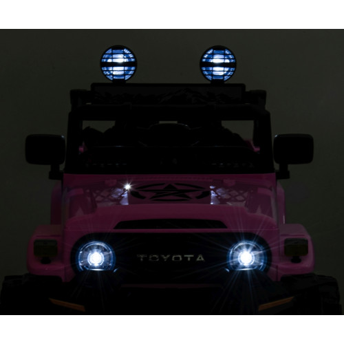 Licencované dětské elektrické SUV TOYOTA FJ CRUISER s Bluetooth a dálkovým ovládáním, pink