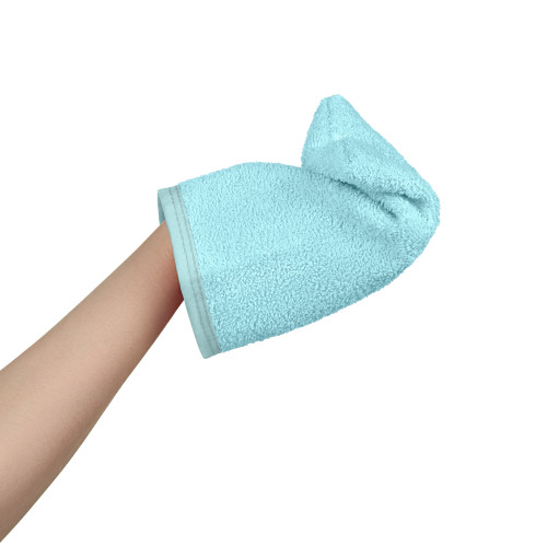 Detská umývacia rukavica XL Akuku – 100 % bavlna, 15×20 cm, od narodenia, tyrkys