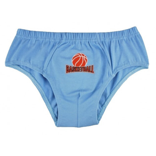 Chlapčenské bavlnené slipy, Basketball- 3ks v balení, sivá/granát/modrá, veľ. 122/128 cm