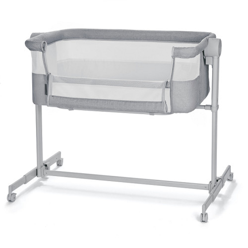 Prístavná postieľka 2v1 Kinderkraft NESTE UP 2 Light Grey s matracom
