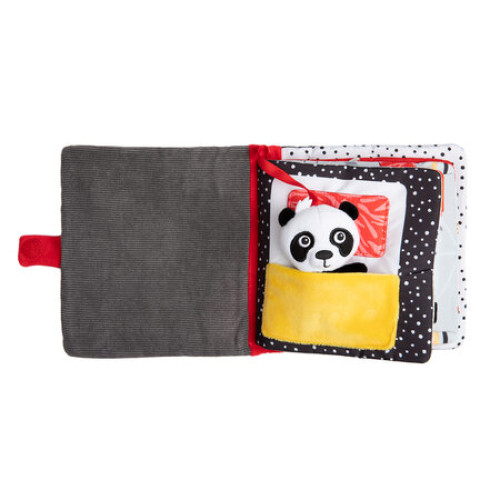 Senzorická knižka pre bábätko BabiesBoo panda s maskotom
