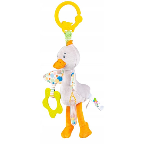 Závesná hračka do kočíka, 24cm - Kačička, šedá