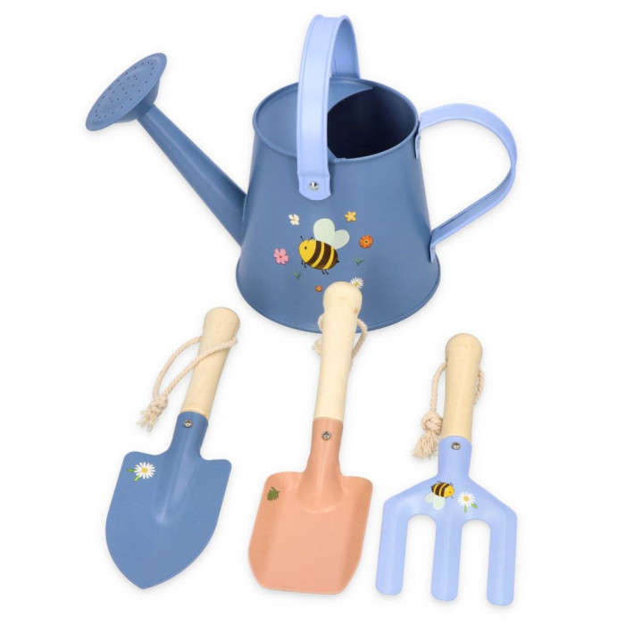 Záhradná sada pre deti Adam Toys – 4 ks, modrá, 3+