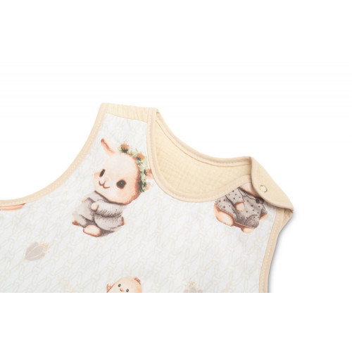 Spací pytel mušelín, bavlna, Bunny, 80x50cm, M - béžový