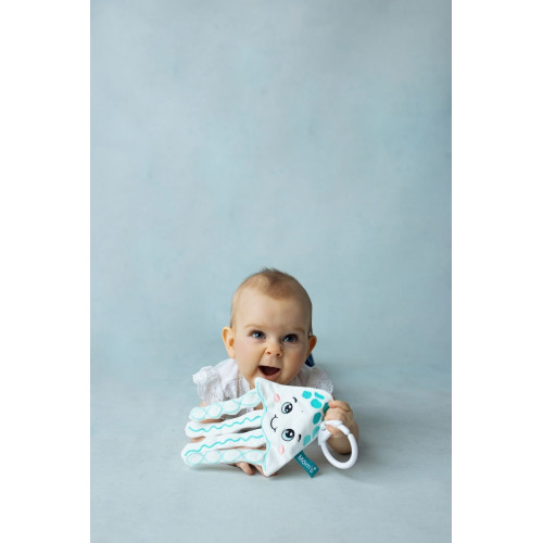 Medúza šuštiaca kontrastná hračka, zmyslová hračka