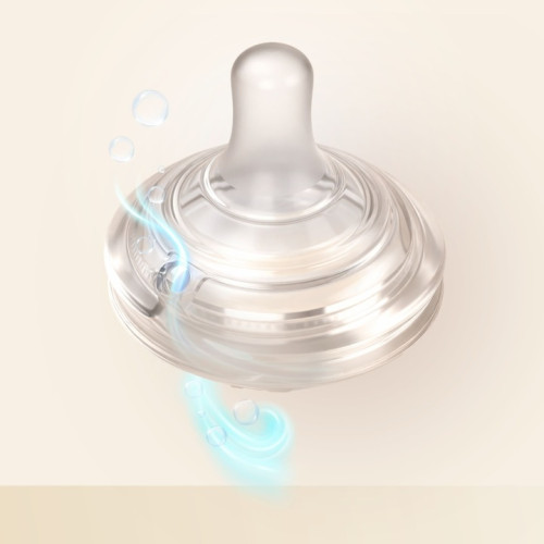 Natural Shape antikoliková fľaša 330 ml, 6m+, silikónový cumlík, DuoFlex, bez BPA