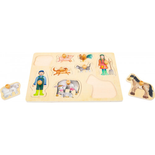 small foot Drevené puzzle Život na farme
