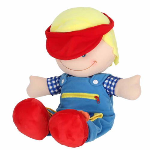 Montessori látková bábika Maxík – senzorická maznavá bábika, 46cm, XXL