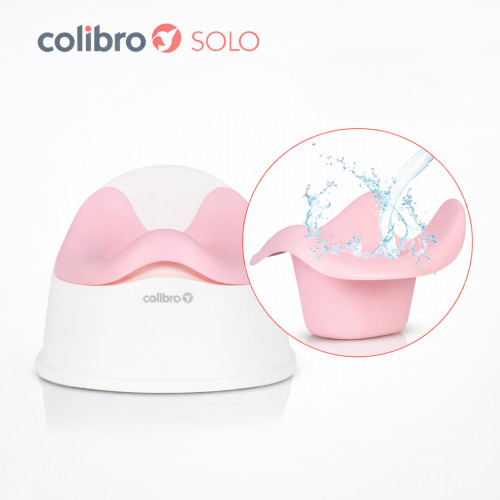 Detský nočník, ergonomický Solo cool – ruzový, biely