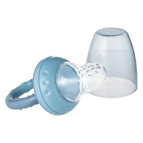 Silikónová kŕmna sieťka pre bábätko – sieťka na ovocie a príkrmy 6m+, modrá