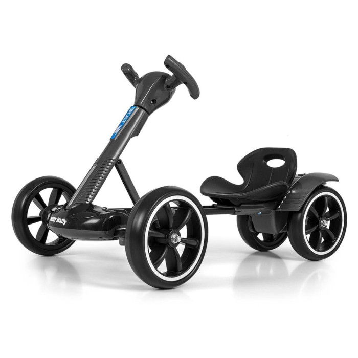 Elektrický gokart BOLT, detská motokára s diaľkovým ovládaním, LED, Bluetooth, čierné