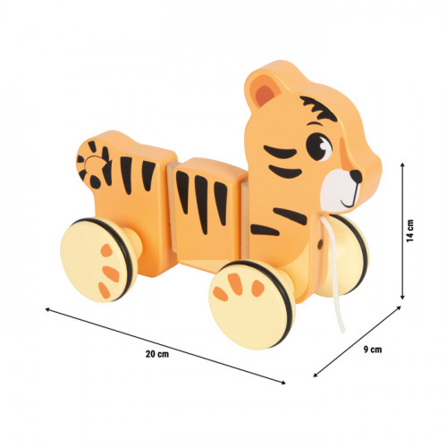 small foot Drevená ťahacia hračka Tiger