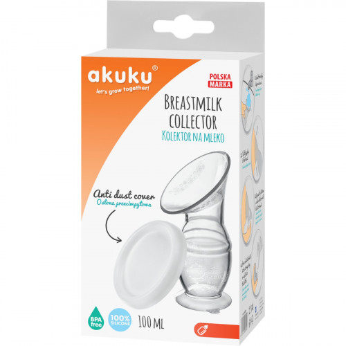 Kolektor, ručná pumpa na prsia, silikón Akuku, 100ml