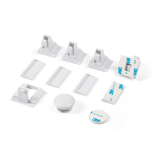 Magnetická poistka na skrinky BabyOno 4 ks, nalepovacia