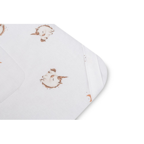 Zavinovačka pre bábätko, bavlnená, obojstranná 75×75 cm, Jednorožeč, béžová