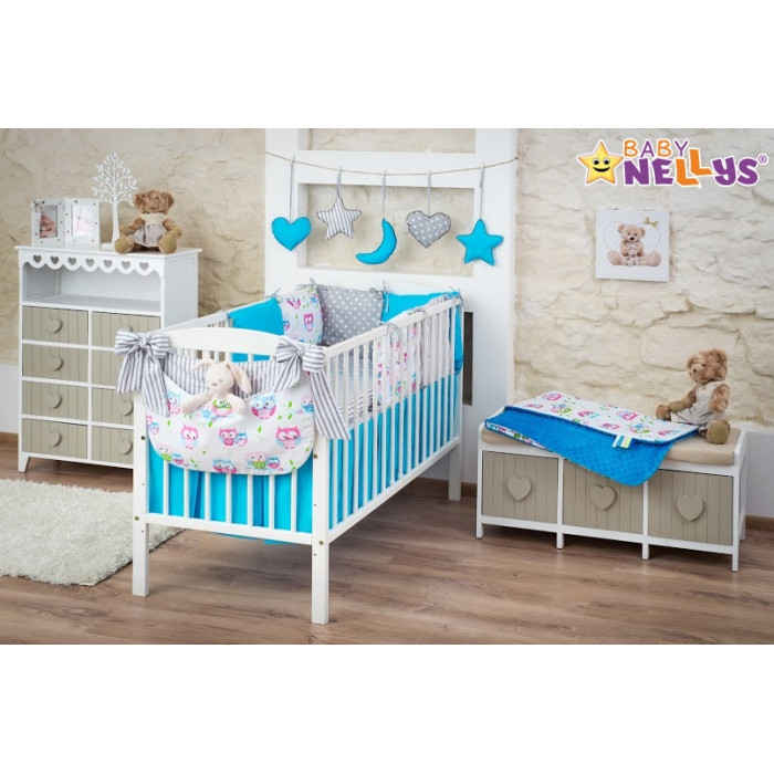 14-dielny set mega sada Be LOVE - Modrá / sivá - sovička