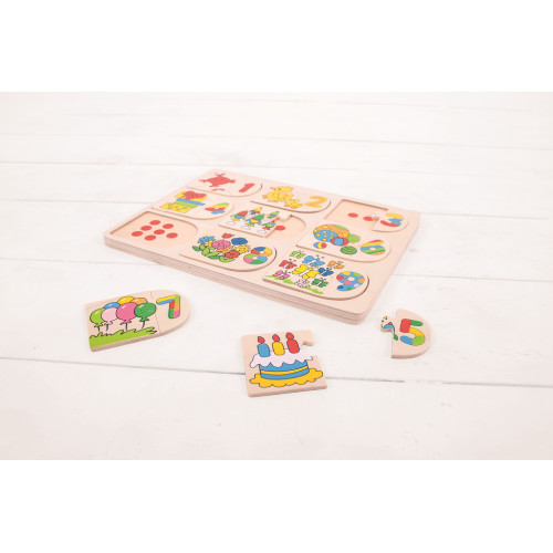Bigjigs Toys Obrázkové počítacie puzzle
