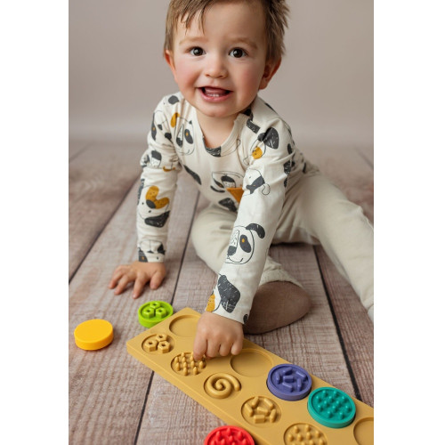 Puzzle senzorické kolieska XL, pastelové