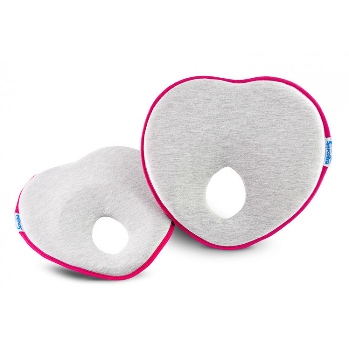 Ergonomický, tvarujúci vankúšik pre bábätko - šedý, ružový