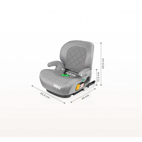 Podsedák, autosedačka Irbis i-Size 125–150 cm s ISOFIX – ruzová