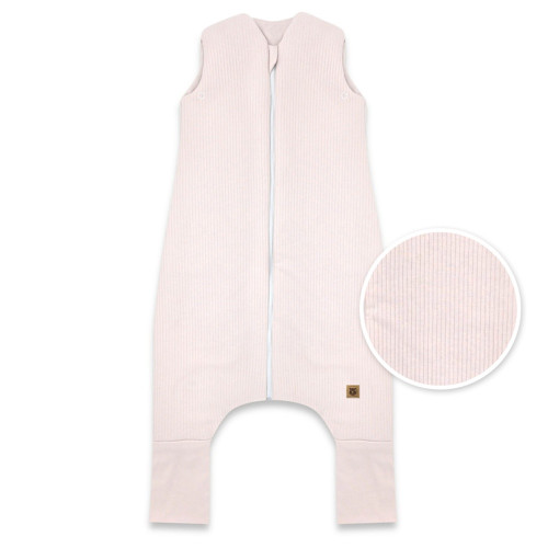 Spací vak so zahrnovacími nohavičkami, Soft Interlock, prúžok, ružový, veľ. M