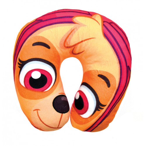Detský cestovný vankúšik Paw Patrol do auta – opierka hlavy, ružová
