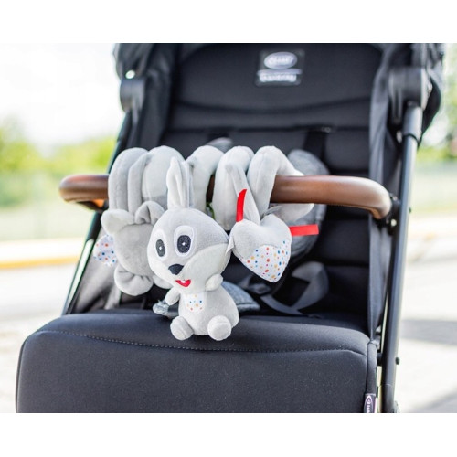 Plyšová špirála Rabbit, sivá