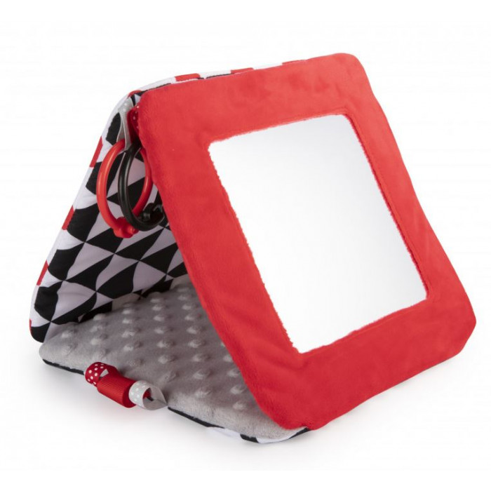 Veľké kontrastné zrkadlo Canpol Babies - čierna, biela, červená