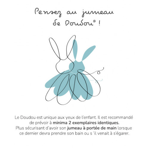 Doudou Darčeková sada - Plyšový zajačik s muchláčikom 10 cm ružová