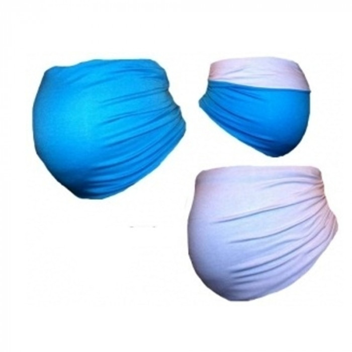 Be MaaMaa Tehotenský pás DUO - modrá s bielou