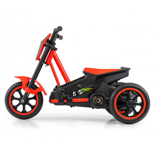 Detská motokára RIDER – šliapací gokart, 3+, nosnosť 30 kg - červené