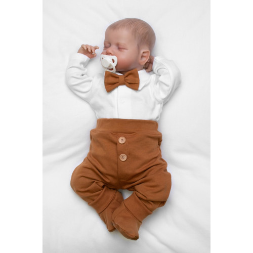 4D sada pre chlapčekov Baby Elegán - karamelová, veľ. 62