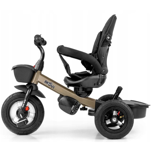 Luxusná Trojkolka Milly Mally Movi Gold 5w1, čierna