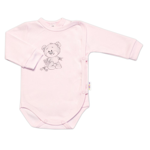 Súpravička do pôrodnice 5-dielna, Baby Nellys, Little Teddy, ružová, veľ. 56