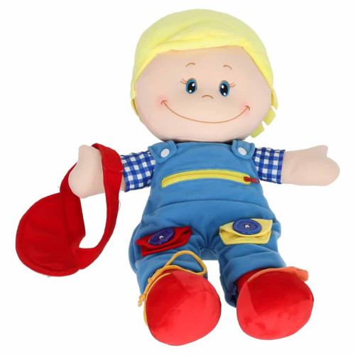 Montessori látková bábika Maxík – senzorická maznavá bábika, 46cm, XXL