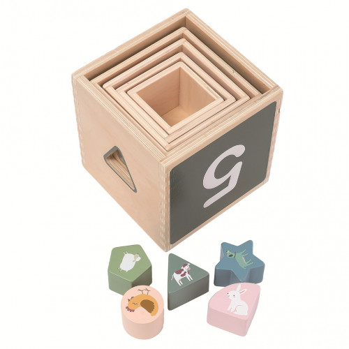 2Kids Toys Skladacia veža z kociek Farma