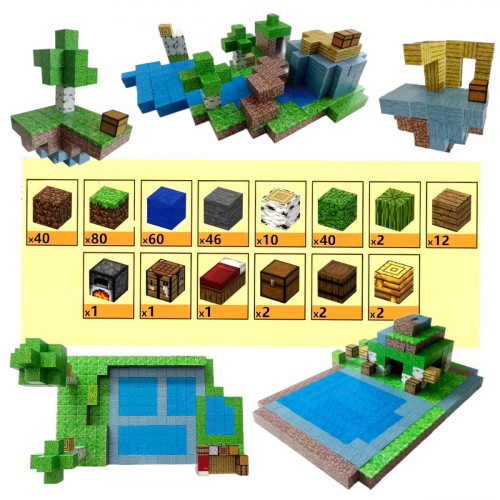 Minecraft Jungle Creek XXL Magnetická stavebnica 300ks