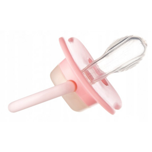 Symetrický silikónový cumlík Canpol Babies, svietiaci, 0-6 m, Exotic - Panda, ružový