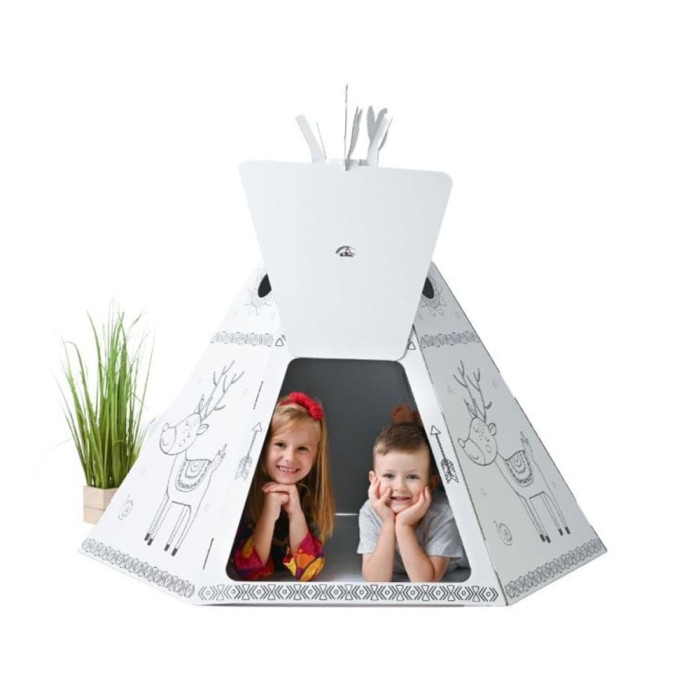 Detský kartónový domček- Teepee stan