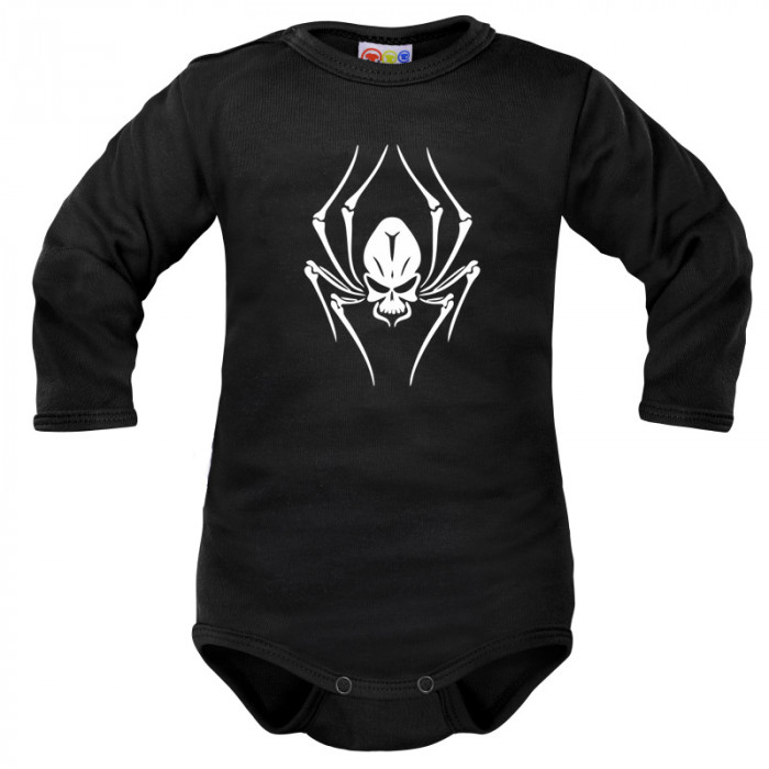 Body dlhý rukáv Dejna Spider - čierne, veľ. 80