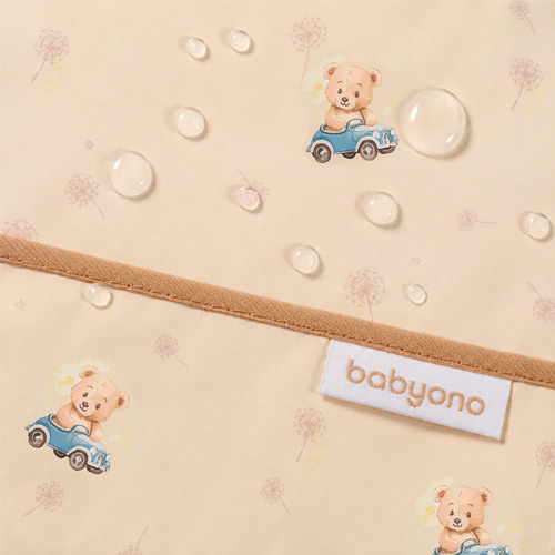 Nepremokavá zásterka – podbradník Bear, béžový, BabyOno